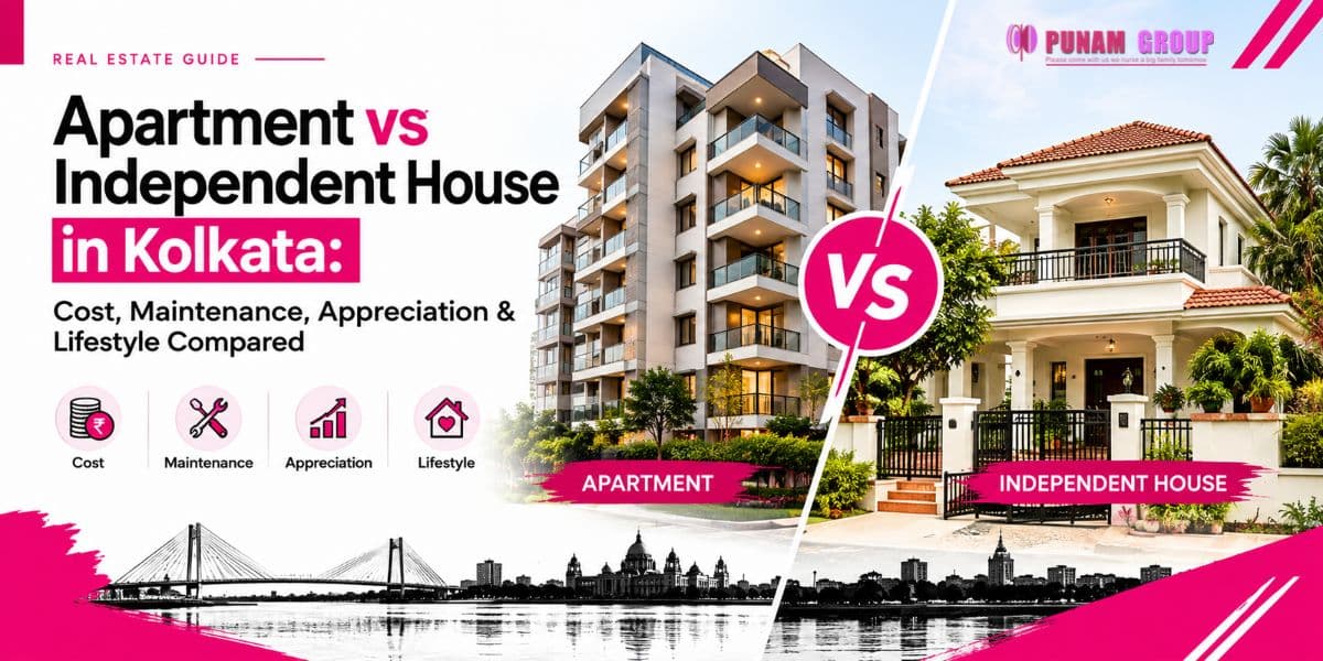 Apartment vs Independent House in Kolkata: Cost, Maintenance, Appreciation & Lifestyle Compared